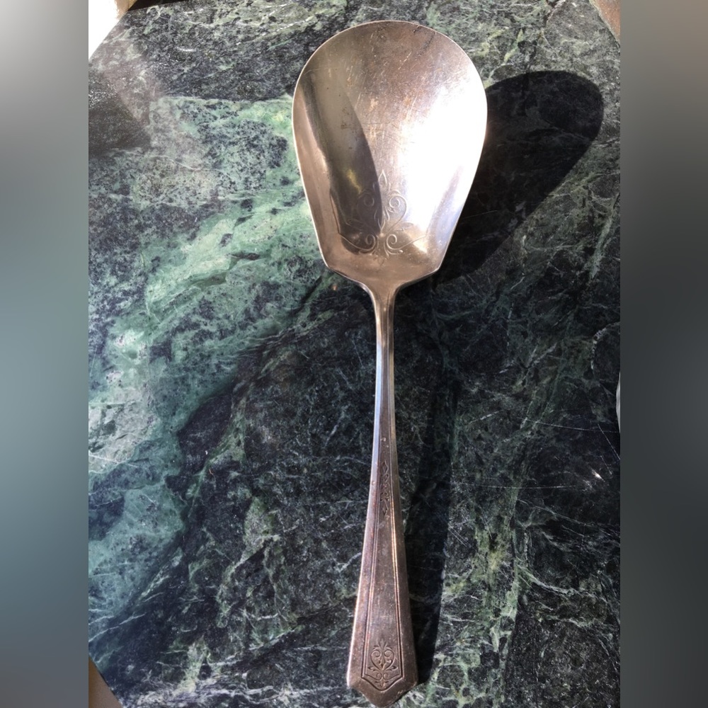 Vintage Silver Plated Big Scoop Spoon